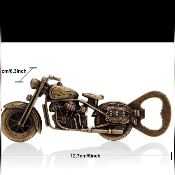 Brass Motorcycle Bottle Opener - Picture 2 of 2